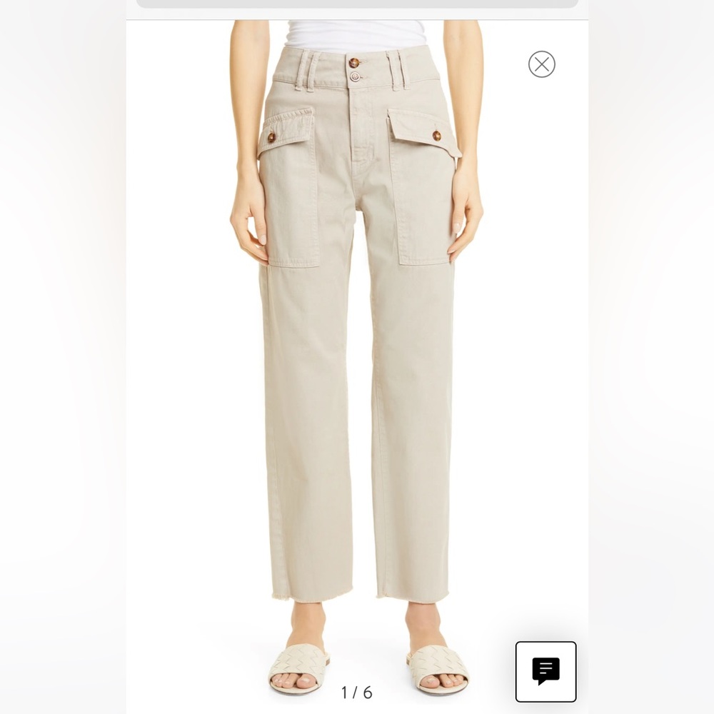 Veronica Beard NWT - Blake Raw Edge Cotton Utility Pants